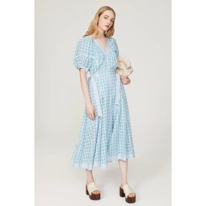 3.1 Phillip Lim Blue Taffeta Midi Dress